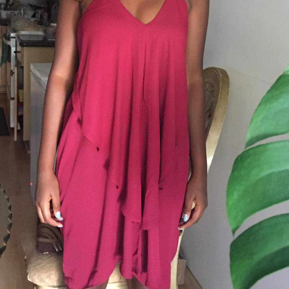 Red/Maroon Silk Dress💫